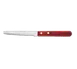 Libbey 200-1682 Steak Knife, 8¼" Round Tip, Red Pakka Wood Handle, Stamped Steel Blade - 12/Case 1 image