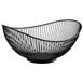 APS Germany APS 30424 - Oval Metal Tabletop Basket, 11 1/2" L x 10" W, Black, Stackable - 1/Case 1 image