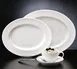Libbey BO-1122 Oval Platter, 13.25" x 10.25" Bright White Porcelain Embossed Rim - 12/Case 2 image