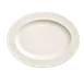 Libbey BO-1122 Oval Platter, 13.25" x 10.25" Bright White Porcelain Embossed Rim - 12/Case 1 image