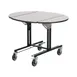 Forbes Industries 4969‑WDS Oval Room Service Table, 36" L x 43" W, Steel Frame, Tilt Top Surface 1 image