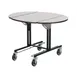 Forbes Industries 4970-WDS Room Service Table, 36" x 43.5" Oval Top, Plywood, Fold Leaves, Casters 1 image