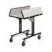 Forbes Industries 4972-WDS Room Service Table, 35½"L x 39½"W Rect. Black Frame, Laminated Wood Top 1 image