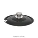 Spring USA 375-61/6TG Tureen Lid, Notched, 9-7/8" Dia., 6-Qt., 18/10 Stainless Steel, Gold Accents 1 image