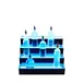 Victory LBD3-36L Lighted 3‑Tier Liquor Display, 36" Wide, Black Front, 27‑Bottle, LED, Shelf 3 image