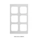 Vollrath 9885904 White Acrylic Adaptor Plate for Four‑Pan Cold Pan, Plastic Build, Four Cutouts 1 image