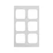 Vollrath 9885906 Custom White Acrylic Adaptor Plate – Six‑Pan Cold Pan Cutout, Plastic, White 1 image