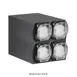 Vollrath B4X LidSaver Dispenser Cabinet, Black Plastic 4‑Compartment System for Service 1 image