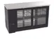 MVP Group KIN60GBB-HC Back Bar Cooler, 60.8" W, Black Exterior, Stainless Top, Sliding Glass Doors, R290 1 image