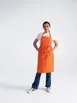 Chef Works F8-TAG-0 Bib Apron, Adjustable Neck Strap, 65% Poly/35% Cotton, Tangerine, 35" x 21"-24" 1 image