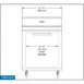 Continental Refrigerator SW27N8 27" 1-Door Sandwich and Salad Prep Table, 8 Pans, Stainless Steel Exterior 4 image