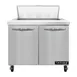 Continental Refrigerator SW36N8 36" Two Section Sandwich / Salad Prep Table w/ 2 Doors, 8 Pans 7 image