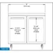 Continental Refrigerator SW36N 36" 2-Section WorkTop Refrigerator w/ 2 Doors, 10.3 cu. ft.. 2 image