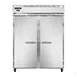 Continental Refrigerator 2REN 57" 2-Section Reach-In Refrigerator w/ 2 Solid Doors, Stainless Steel Front Aluminum Exterior, 50 cu.ft. 1 image