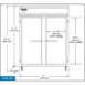 Continental Refrigerator 2REN 57" 2-Section Reach-In Refrigerator w/ 2 Solid Doors, Stainless Steel Front Aluminum Exterior, 50 cu.ft. 2 image