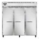 Continental Refrigerator 3FN 78" 3-Solid Door Reach-In Freezer, Top Mounted, 70 cu. ft., Stainless Steel Front 1 image