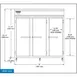 Continental Refrigerator 3FN 78" 3-Solid Door Reach-In Freezer, Top Mounted, 70 cu. ft., Stainless Steel Front 2 image