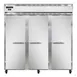 Continental Refrigerator 3RN 78" 3-Section Reach-In Refrigerator w/ 3 Solid Doors, Stainless Steel Front Aluminum Exterior, 70 cu.ft. 1 image