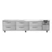 Continental Refrigerator D108GN 108" 6 Drawers Refrigerated Chef Base w/ Marine Edge, Griddle Stand 1 image