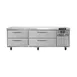 Continental Refrigerator D72GN 72" 4 Drawers Refrigerator Griddle Stand Chef Base w/ Marine Edge 1 image