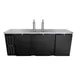 Continental Refrigerator KC90N – 90" 2‑Column Keg Cooler, 35 cu ft, Black, 4‑Barrel, R290, Stainless 2 image