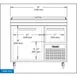 Continental Refrigerator PA43N 43" Pizza Prep Table w/ 1 Full & 1 Half Doors, 12 cu. ft. 2 image