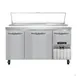 Continental Refrigerator PA60N 60" Pizza Prep Table w/ 2 Full & 1 Half Doors, 19 cu. ft. 1 image