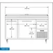 Continental Refrigerator PA60N 60" Pizza Prep Table w/ 2 Full & 1 Half Doors, 19 cu. ft. 2 image