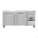 Continental Refrigerator RA68N 68" Worktop Refrigerator w/ 2 Full & 1 Half Doors, Stainless Steel Flat Top 1 image