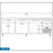 Continental Refrigerator RA93N 93" Worktop Refrigerator w/ 3 Full & 1 Half Doors, Stainless Steel Flat Worktop 2 image