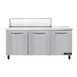 Continental Refrigerator SW72N12 72" 3-Door Sandwich and Salad Prep Table, 12 Pans, Stainless Steel Exterior 7 image