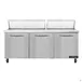 Continental Refrigerator SW72N18 72" 3-Door Sandwich and Salad Prep Table, 18 Pans, Stainless Steel Exterior 7 image