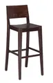 G & A 9640-W-VS Madison Barstool – Veneer Back & Seat, Walnut Finish, Beechwood Frame, Footrest, Plastic Glides 1 image