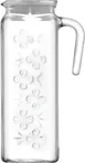 LAV HORECA BLG120 Glass Pitcher, 42¼ oz (1.25 qt) Belgrade Jug, 9⅜" H x 3¼" Ø, Lid & Handle - 2/Case 1 image