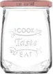 LAV HORECA BST055 K03 Boston Jar, 19 1/2 oz (1.5 Qt) Glass Container with Leakproof Lid - 12/Case 1 image