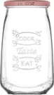 LAV HORECA BST105 K03 Boston Jar, 35.5 oz (1‑2 Qt) Glass Container with Leakproof Lid - 12/Case 1 image