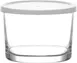 LAV HORECA CDZ324 PK0002 Glass Container White Lid, 8 1/8 oz (2¼" H x 3¼" Ø), 1 Qt - 12/Case 1 image