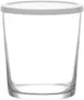LAV HORECA CDZ334 PK0002 Clear Glass Food Container With White Lid, 11.5 Oz, 3-1/2" H x 3-1/4" R⌀, - 12/Case 1 image
