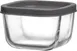 LAV HORECA CHI209 PK222 - Clear Glass Square Container with Gray Lid, 9 1/8 oz, 2¼" H, 12/Case 1 image