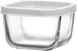 LAV HORECA CHI209 - Clear Glass Square Container with Lid, 9 1/8 oz, 2¼" H x 3½" W, - 12/Case 1 image