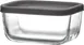 LAV HORECA CHI212 PK222 - Clear Glass Rectangular Container with Gray Lid, 13 3/4 oz - 12/Case 1 image