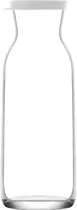 LAV HORECA CHS312 PK0002 Chelsea Carafe, 40 5/8 oz Glass, Silicon White Lid, 9 7/8" H, 12/Case 1 image