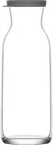 LAV HORECA CHS312 PK222 Chelsea Carafe, 40 5/8 oz Glass, Gray Lid, Diameter 2 5/8" - 12/Case 1 image