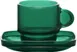 LAV HORECA CMB409 PFTCL0568-1 Cambridge Glass Coffee Cup, 3 oz Green Soda Lime, Stackable - 12/Case 1 image