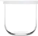 LAV HORECA DET393 PK0002 Detroit Jar, 14 3/8 oz (1‑2 qt) Glass Container with White Lid - 12/Case 1 image