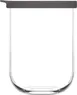 LAV HORECA DET399 PK222 - Round Clear Glass Food Jar, 1‑2 Qt Capacity, Gray BPA‑Free Lid - 12/Case 1 image