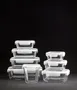 LAV HORECA KYO223 PK0002 - Glass Food Container, 1‑2 qt 59 ¼ oz, Locked White Lid, Leakproof - 2/Case 2 image