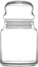 LAV HORECA PHU029 PK0002 - Phuket Jar 9.75 oz (1-2 Qt) Round Clear Glass Container with White Lid - 6/Case 1 image