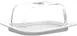 LAV HORECA PLM212 PK0002 Palma Butter Dish, 13.75 oz, Rectangular Glass with White Lid, - 12/Case 1 image