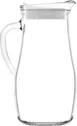 LAV HORECA SOF180 Sofia Glass Pitcher, 60 7/8 oz, 9 5/8" H, 4 3/8" Rim Ø, With Lid & Handle - 2/Case 1 image